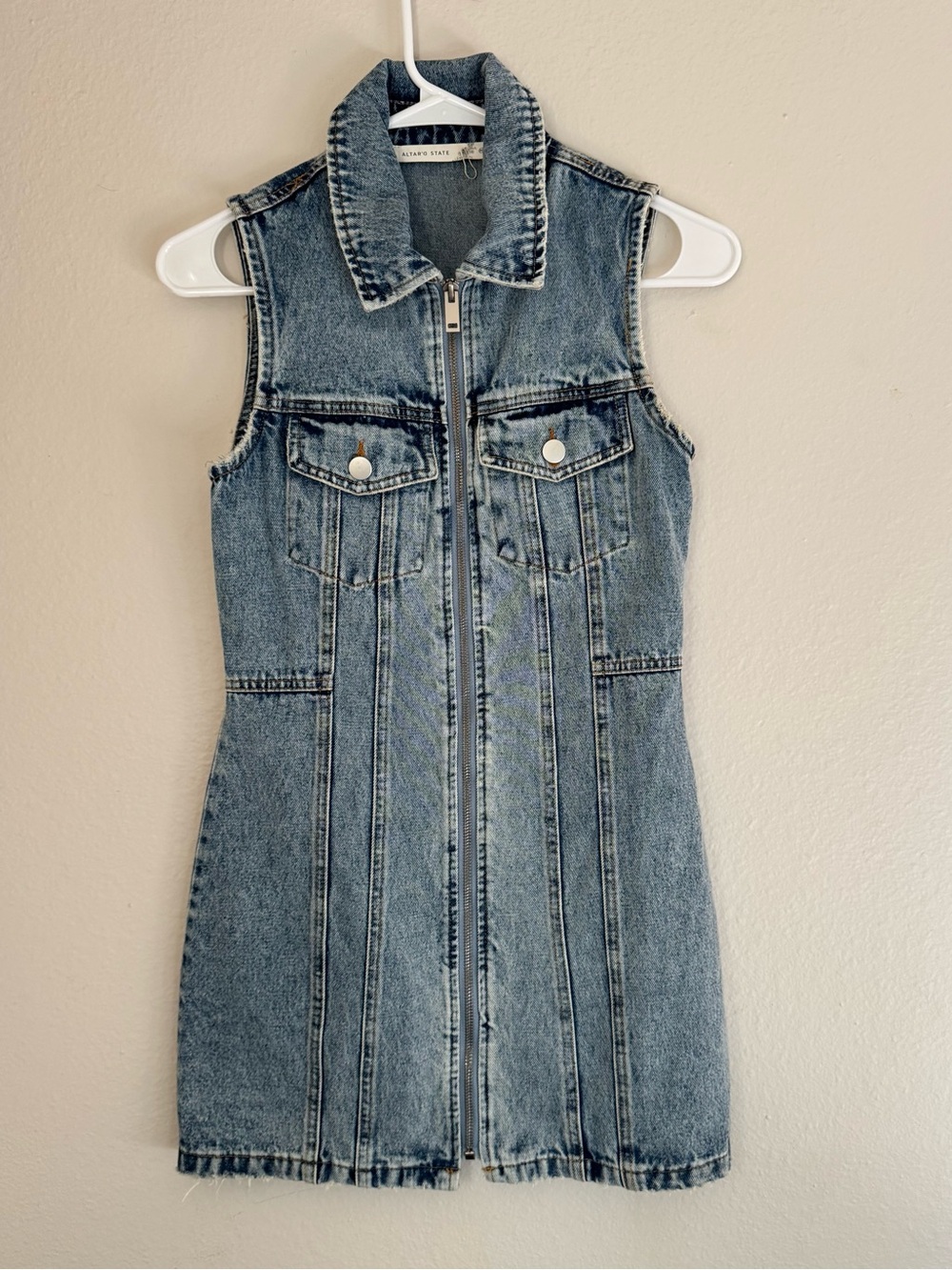 Altar’d State Full Zip Denim Dress